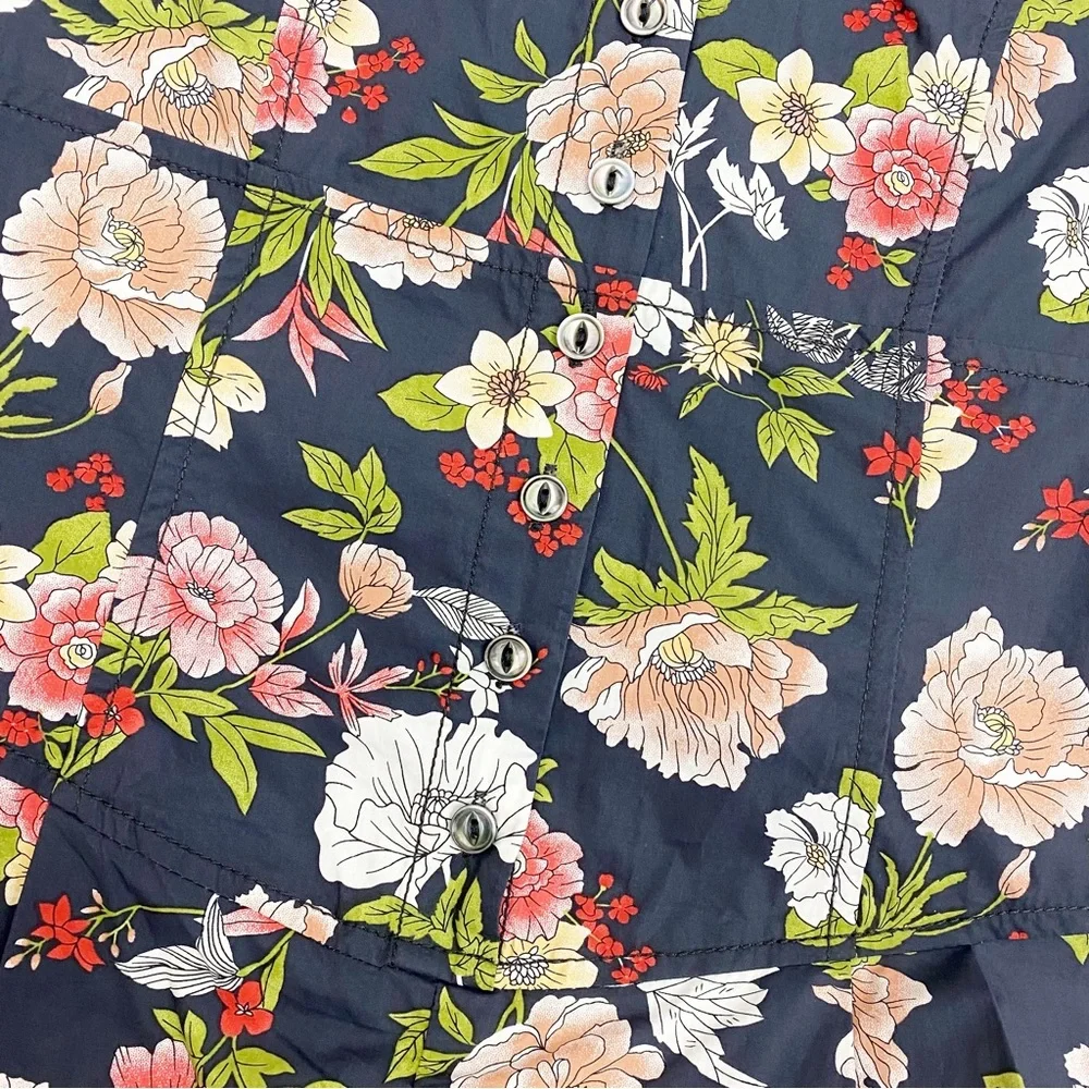 Anthropologie X Current Air Clea Wide Leg Belted Button Front Jumpsuit Floral - Picture 6 of 11